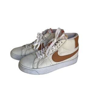 Nike SB Blazer Mid ’77 Vintage White Tan Leather Sneakers Women’s Size 4 /EUR 36